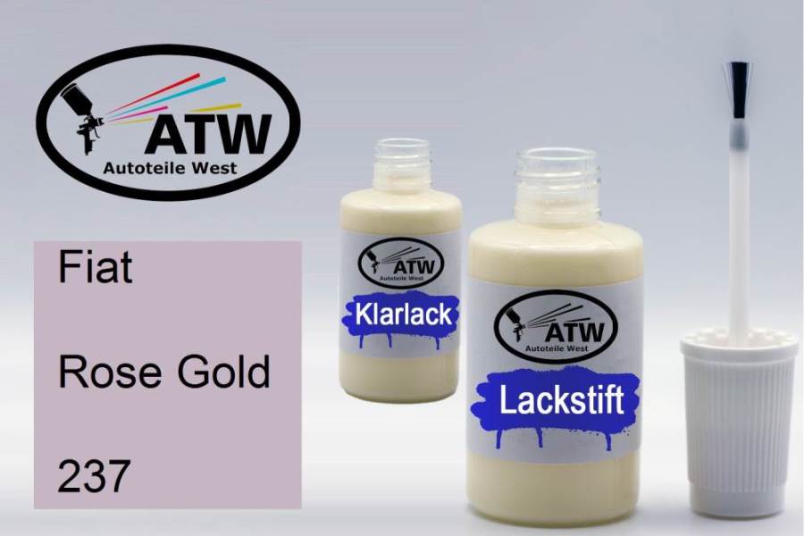 Fiat, Rose Gold, 237: 20ml Lackstift + 20ml Klarlack - Set, von ATW Autoteile West.